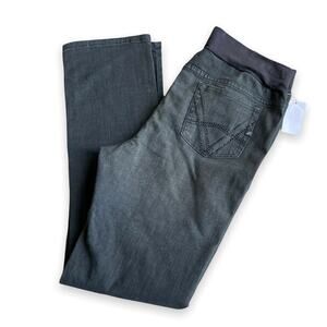 Streets of L.A. Womens Jeans Sz L Maternity Black Bling Pocket Distressed NEW